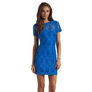 EUC Rebecca Taylor Lace Dress Blue Size 6